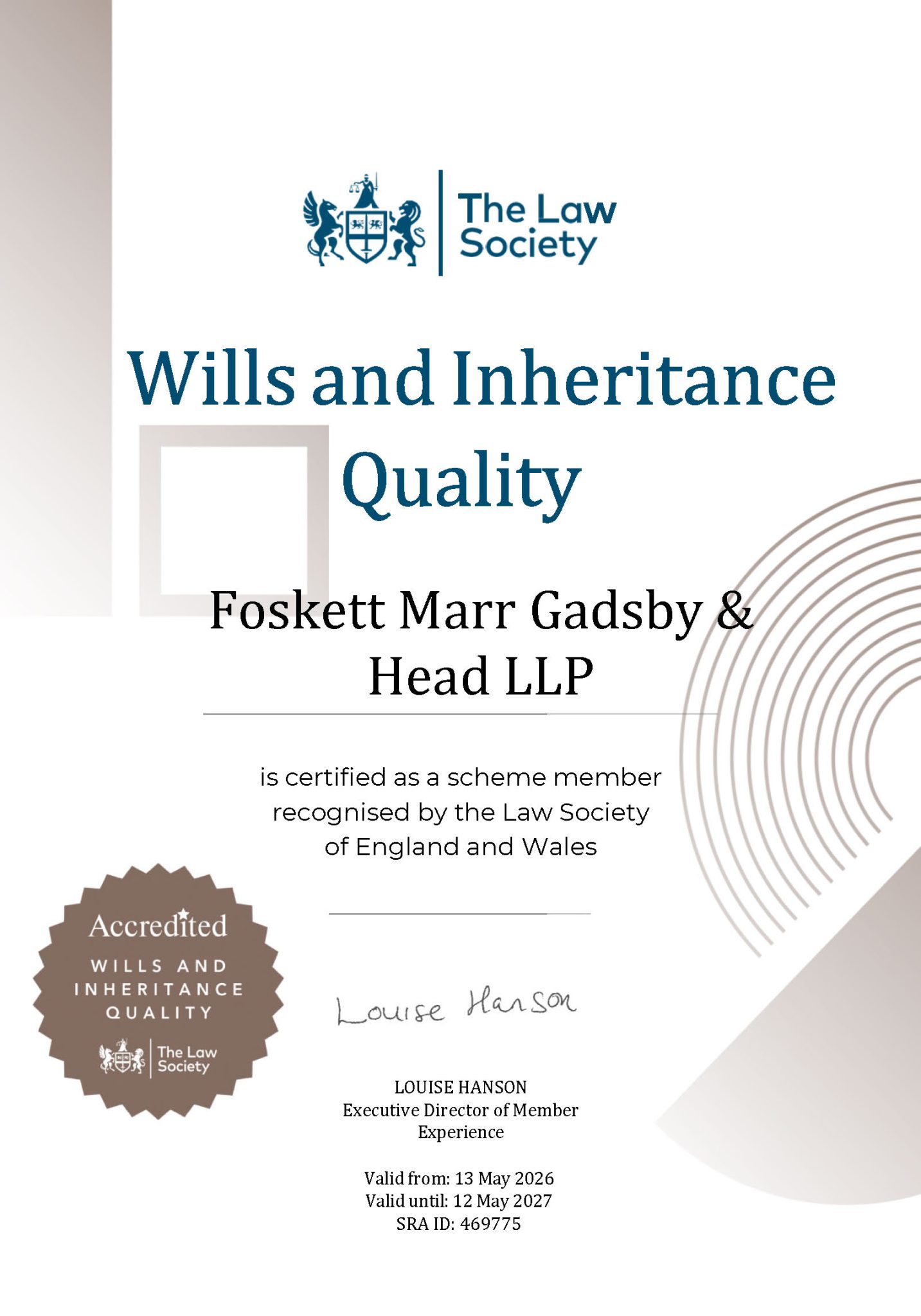 WIQS Certificate_Foskett Marr Gadsby & Head LLP_28.05.2026
